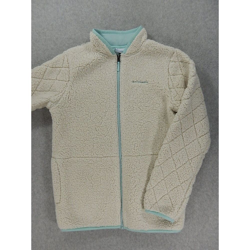 Columbia‎ Plush Full Zip Midweight Jacket (Girls Large 14/16) White